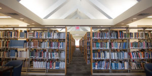 library shelves