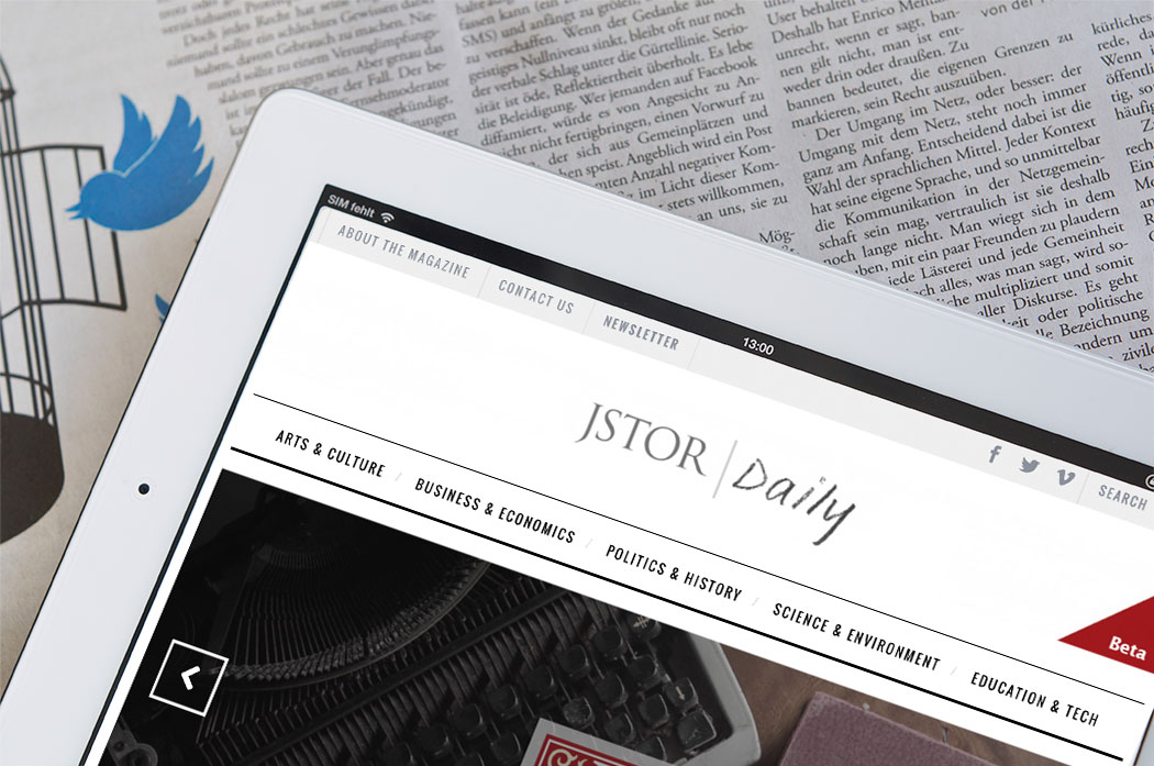 JSTOR DAILY ON IPAD