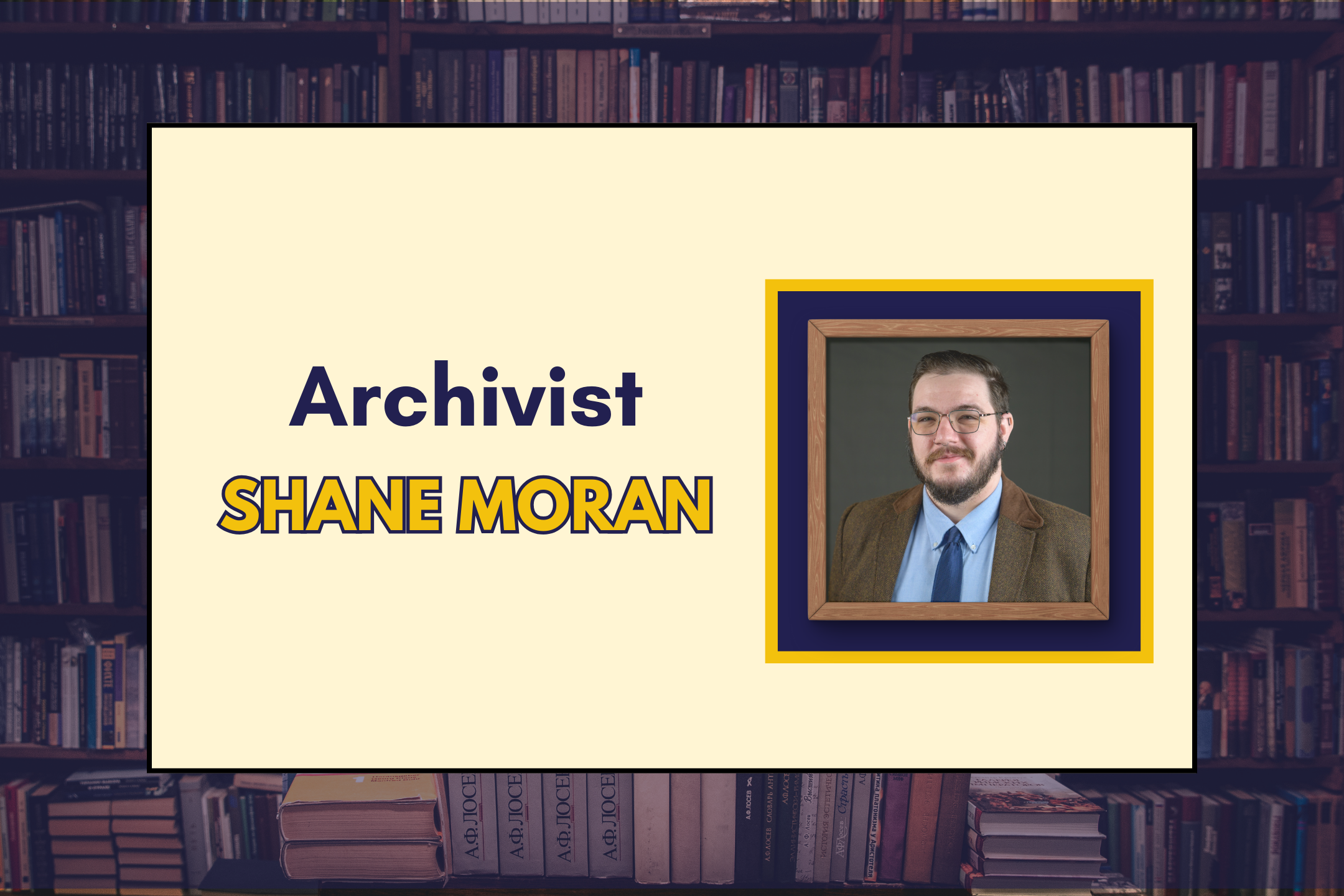 Headshot of Shane Moran, new Archivist at St. Mary’s College of Maryland.