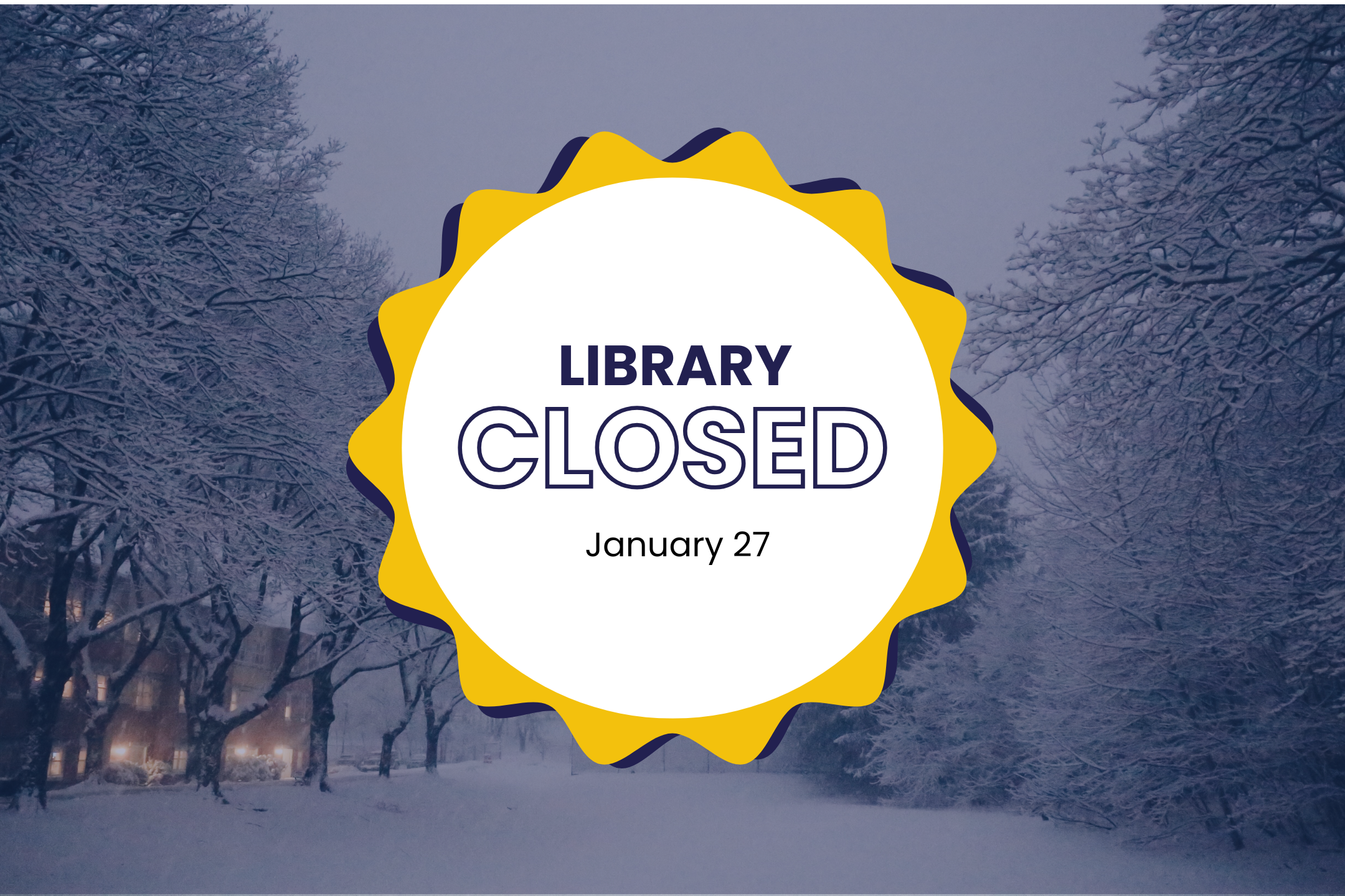 Library Closure Graphic