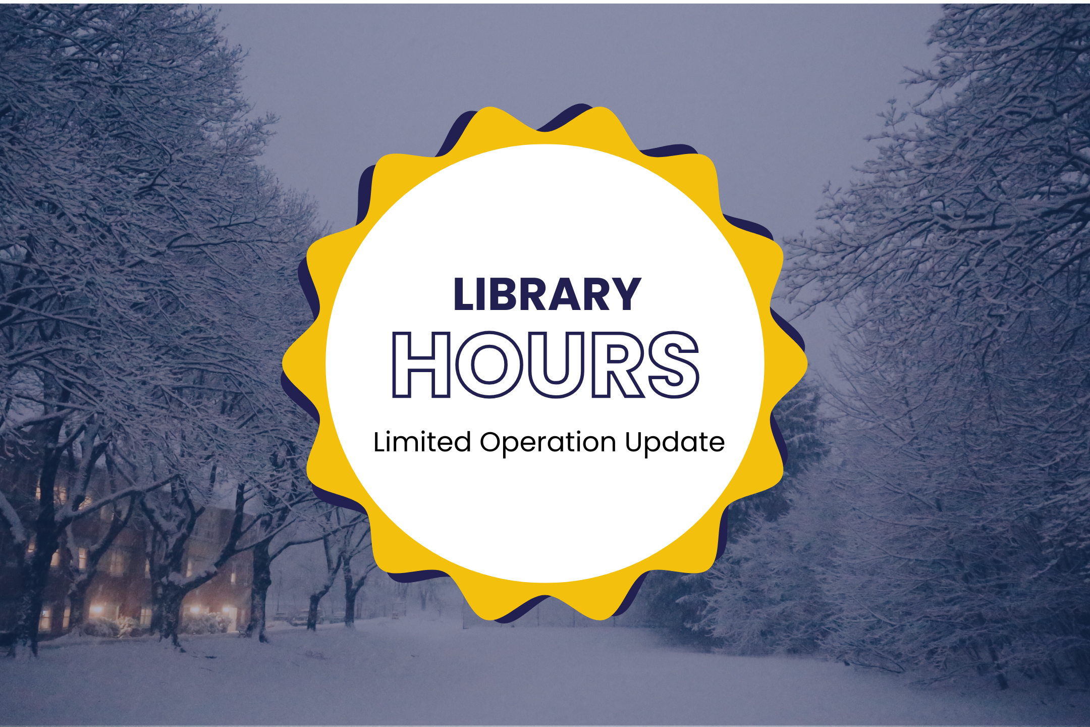 Library hours graphic