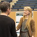 Students presenting research representing the St. Mary's Projects capstone collection